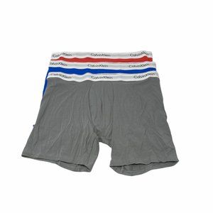 🌿Sale🌿 Calvin Klein Cotton 3 Boxer Briefs Blue Red Gray Men's Size NB2381901